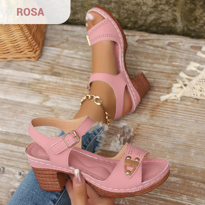Damen Sandalen mit Blockabsatz/Women's block heel sandals
