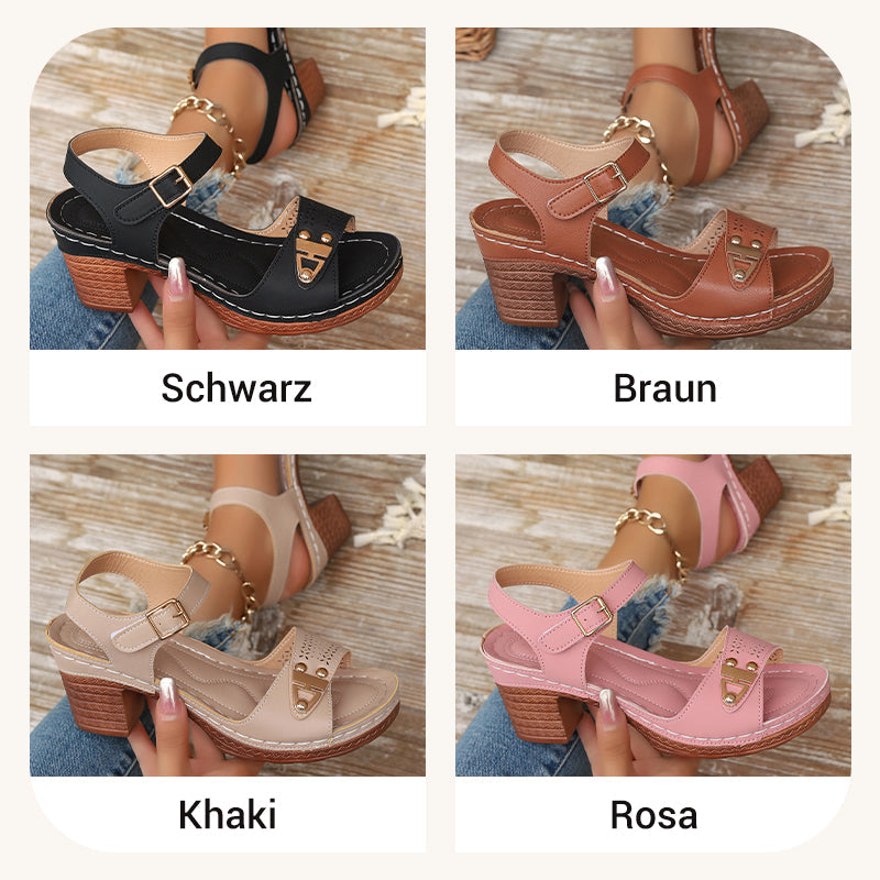 Damen Sandalen mit Blockabsatz/Women's block heel sandals