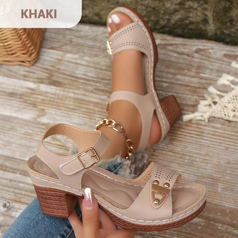 Damen Sandalen mit Blockabsatz/Women's block heel sandals