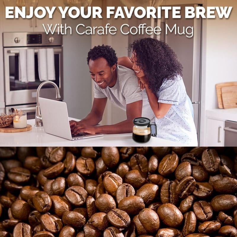 💕49 % RABATT💖☕ 16 oz Kaffeetasse aus Glas – Kaffeekannen-Stil