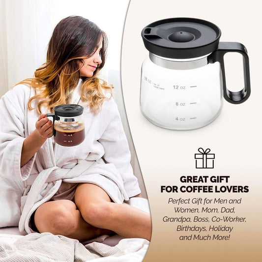 💕49 % RABATT💖☕ 16 oz Kaffeetasse aus Glas – Kaffeekannen-Stil