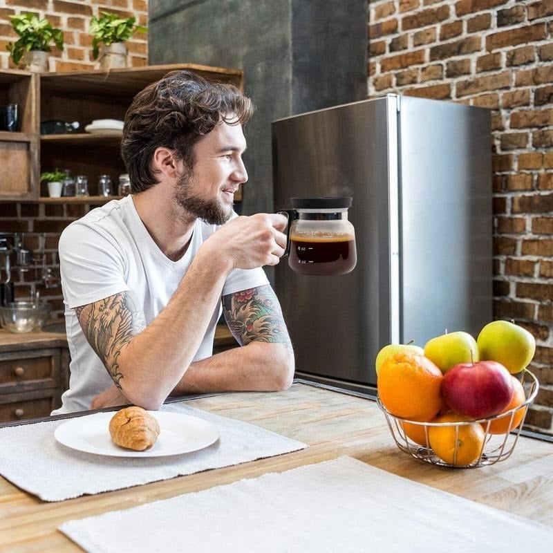 💕49 % RABATT💖☕ 16 oz Kaffeetasse aus Glas – Kaffeekannen-Stil