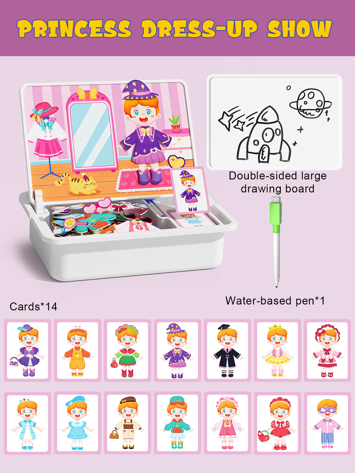 Magnetische Puzzles Gesicht Ankleiden Reise Spiel Doppel Seite Vorschule Pädagogisches Lernspielzeug für Kinder