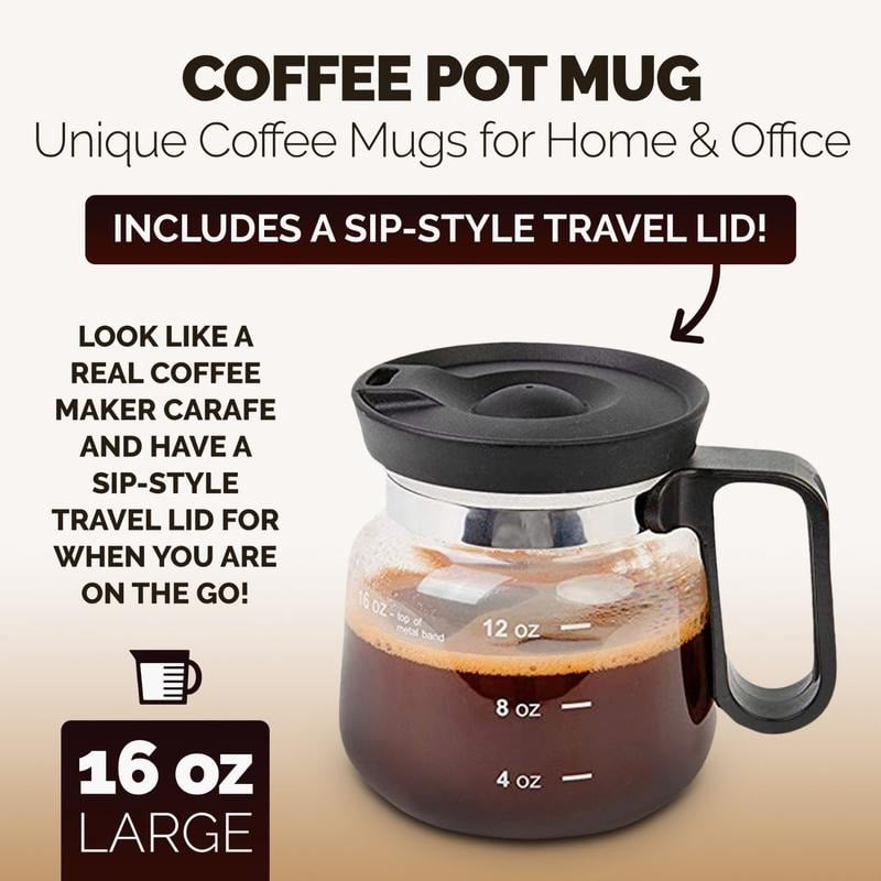 💕49 % RABATT💖☕ 16 oz Kaffeetasse aus Glas – Kaffeekannen-Stil