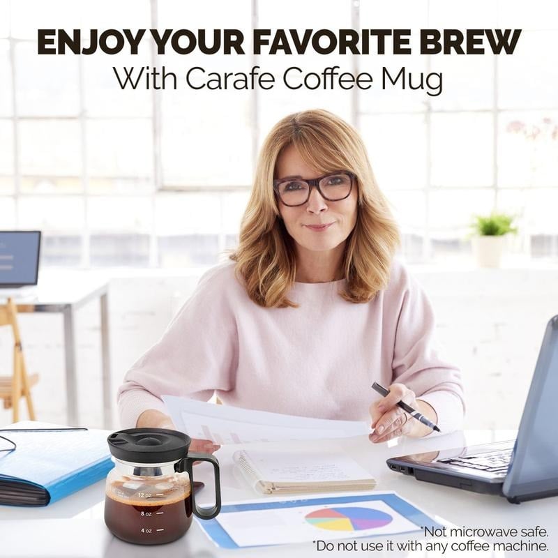 💕49 % RABATT💖☕ 16 oz Kaffeetasse aus Glas – Kaffeekannen-Stil